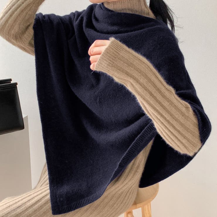 ポンチョ ニット ケープ[品番：JOKW0015176]｜REAL STYLE（リアル