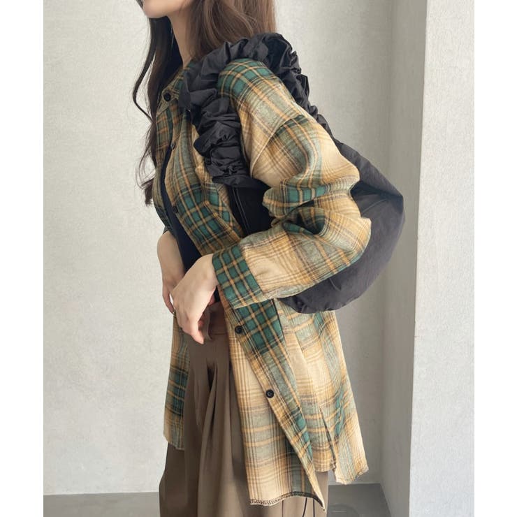 オーバーサイズ ヴィンテージライク チェックシャツ[品番：ORGW0009110