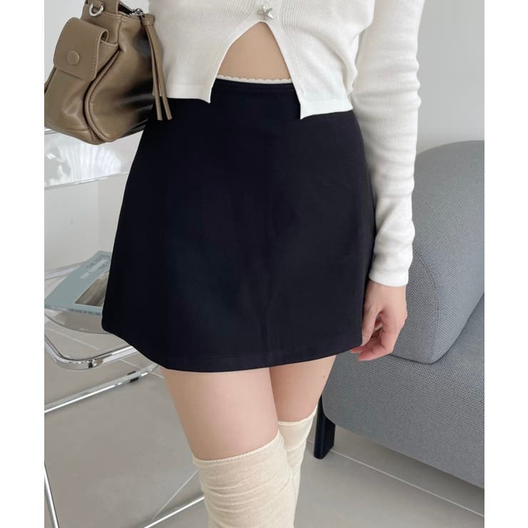 ウエストちびフリル 台形 ミニスカート[品番：ORGW0009118]｜Ada