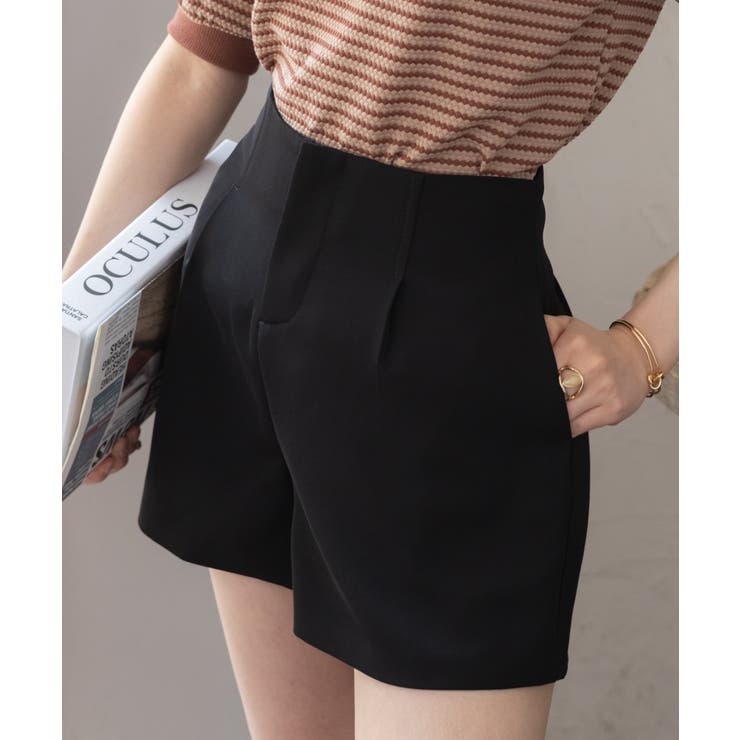 ハイウエストショートパンツ タック フレア[品番：ORGW0000479]｜Ada