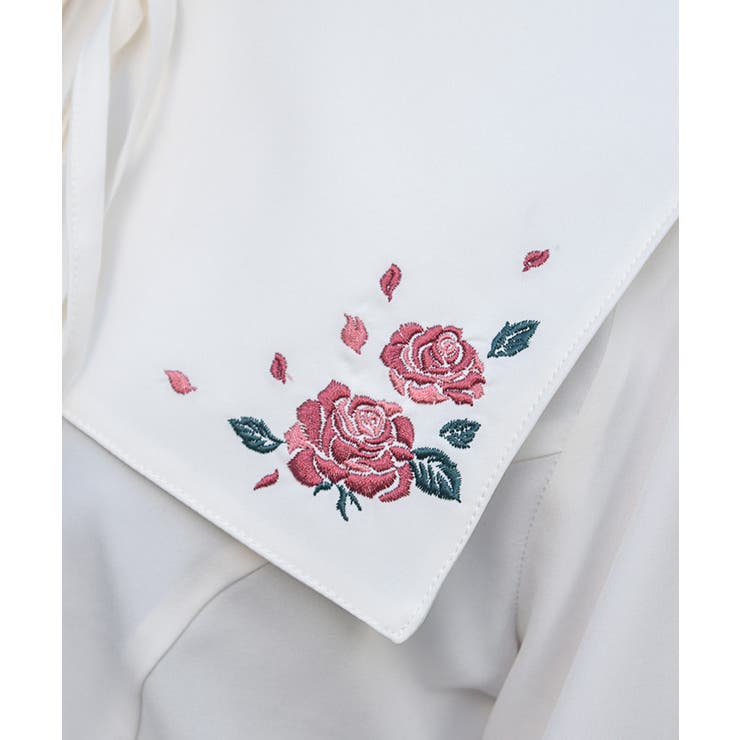 薔薇刺繍付け襟セットブラウス[品番：IGAW0005881]｜axes femme