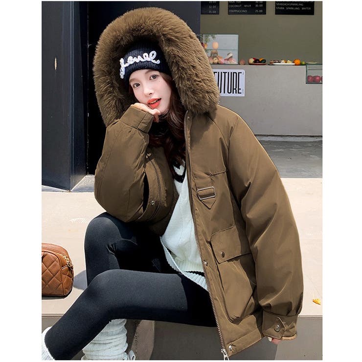 モッズコート フード付きアウター 中綿コート[品番：AKIW0004569]｜And