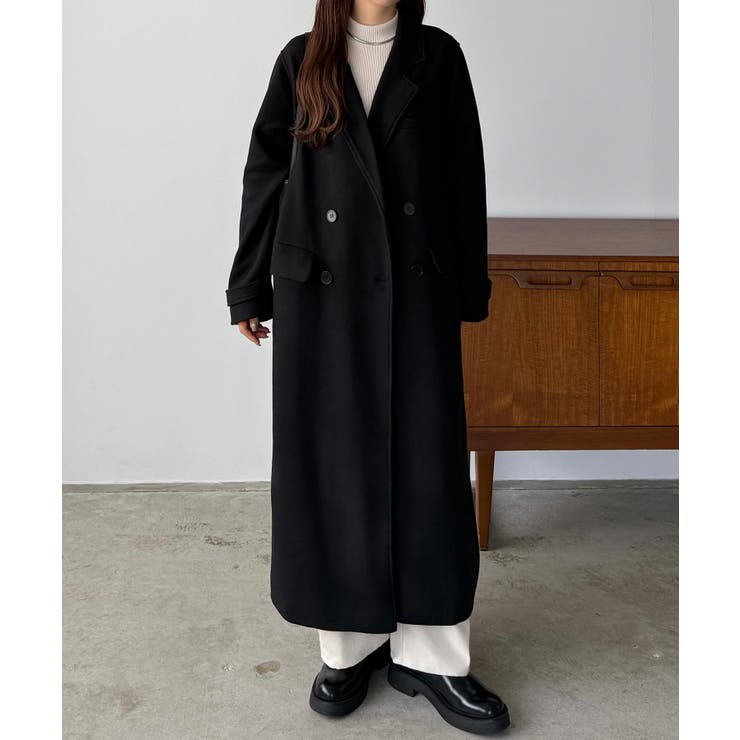 callautia ダブルボタンロングチェスターコート[品番：AMTW0012629