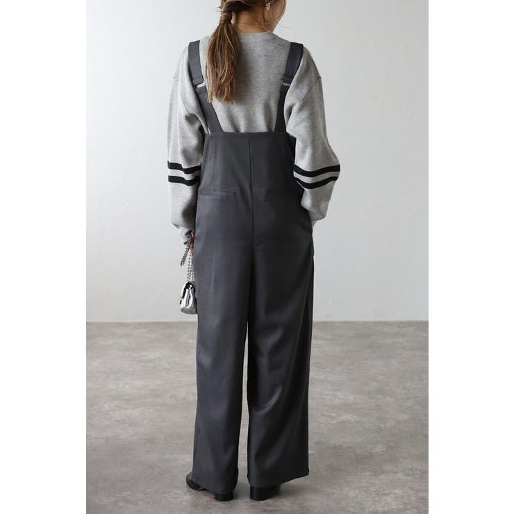 ハイウエストワイドサロペット 88-004409[品番：BLEW0008875]｜BONJOUR