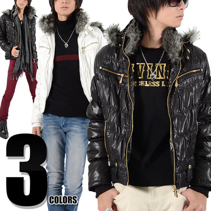 お兄系 メンズジャケット【BERNINGS SHO(バーニングスショウ)ファー付