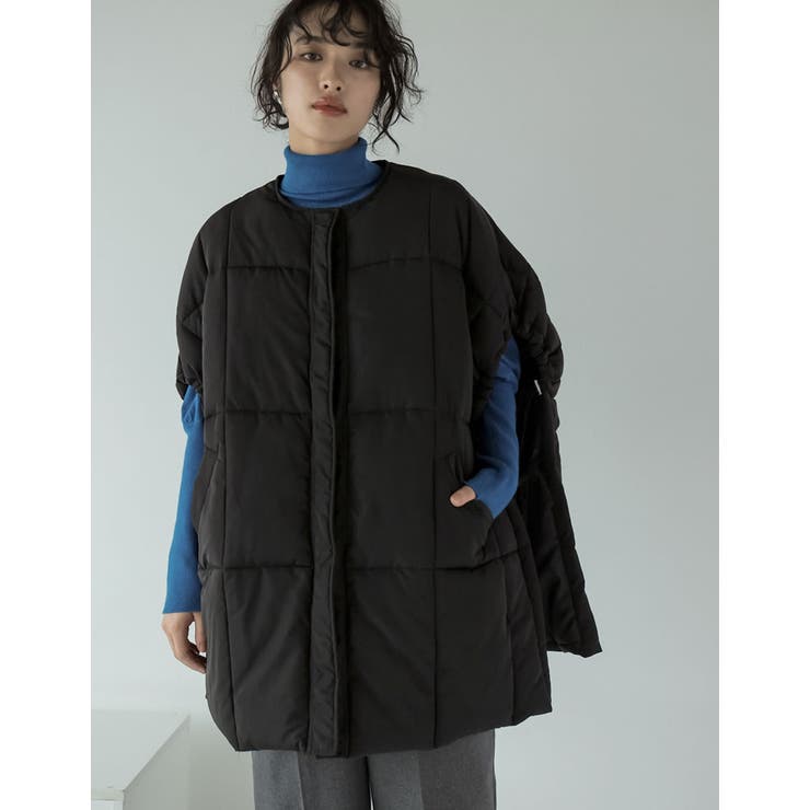 オーバーサイズファイバーダウンポンチョ[品番：GS000021823]｜Re:EDIT