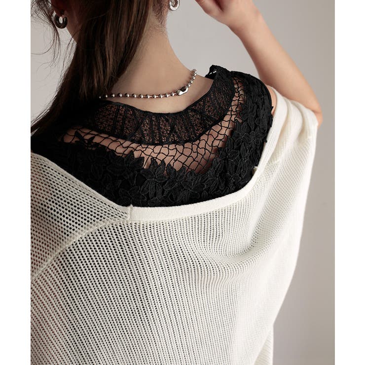 タンクトップ レディース トップス レース タンク 刺繍 バックシャン