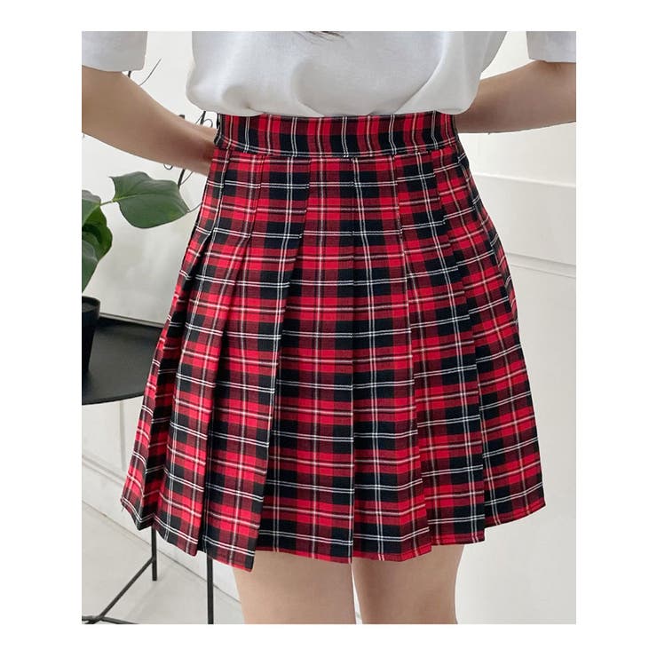 チェック柄テニスミニスカート 全2色 Y2K[品番：KH000012384]｜VIVID