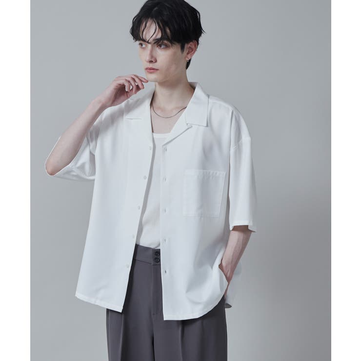 ドライポリオープンカラーシャツ(S)[品番：WG010090562]｜WEGO【MEN
