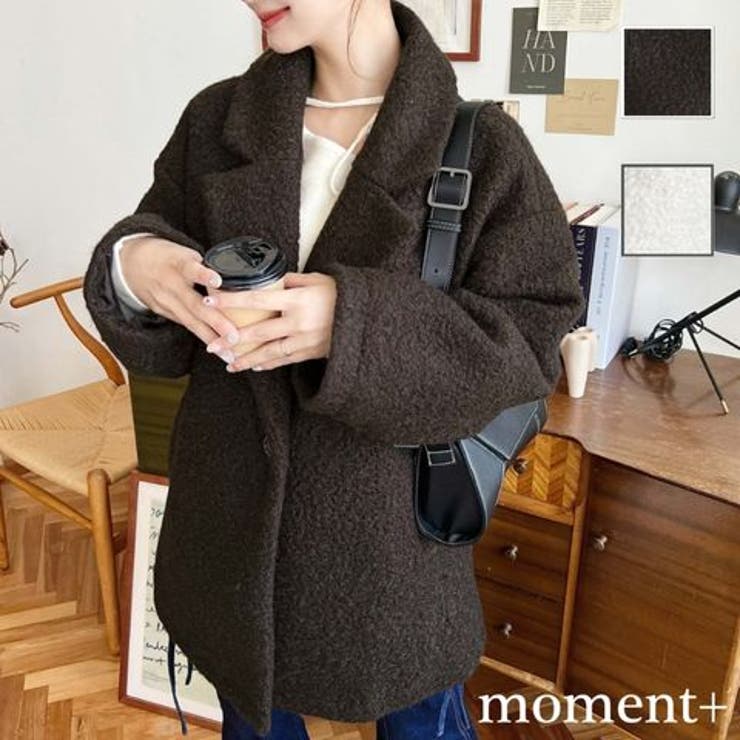 フェイクリングウールルーズシルエットテーラードジャケット[品番