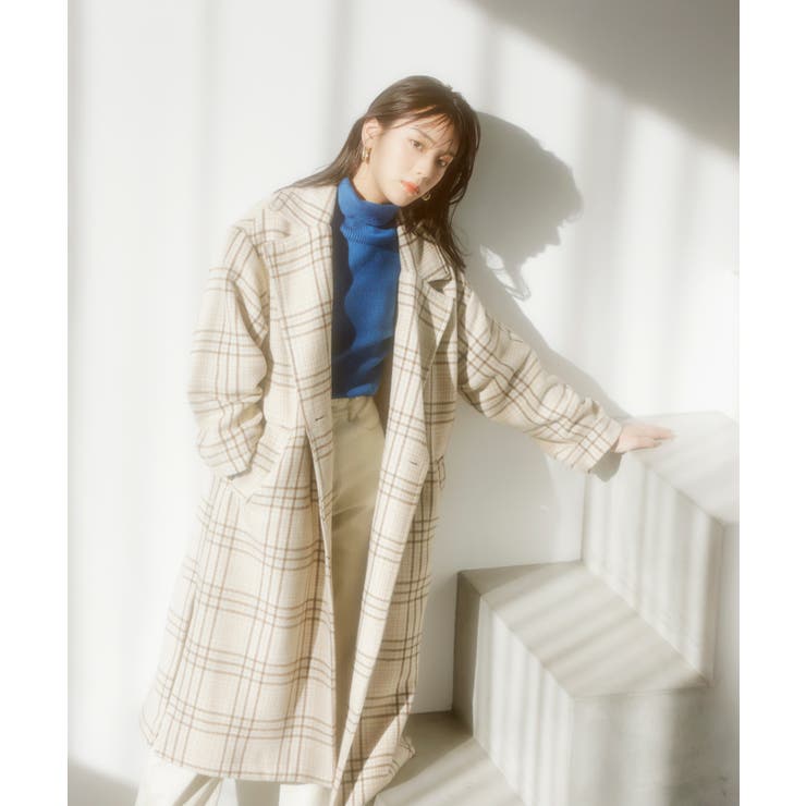 WEB限定】レトロチェック柄ダブルオーバーコート[品番：VISW0026272