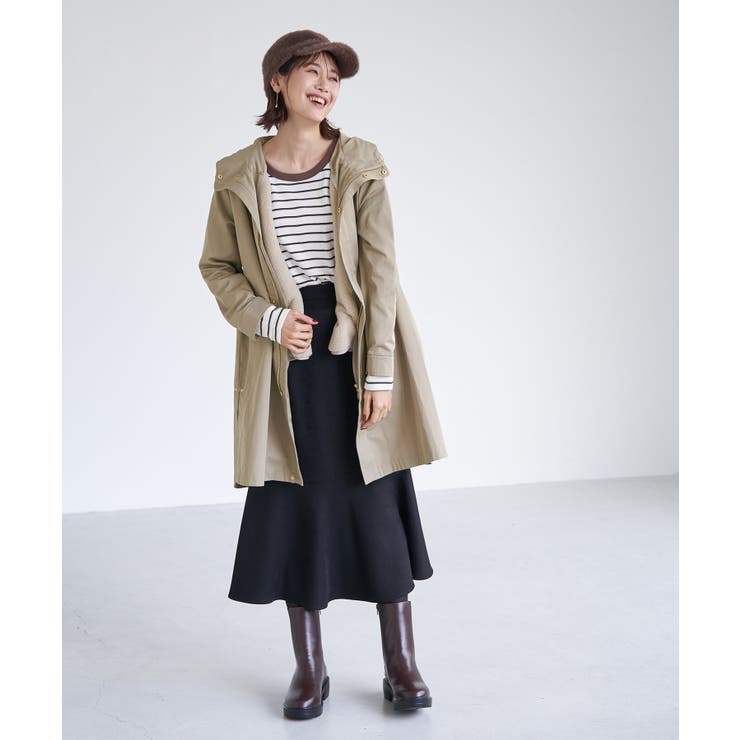 撥水・花粉ガード/ライナー付きモッズコート[品番：RPCW0031907]｜ROPE