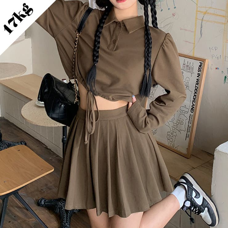 赤字覚悟！処分セール】若く見えるポロTシャツ&プリーツスカート