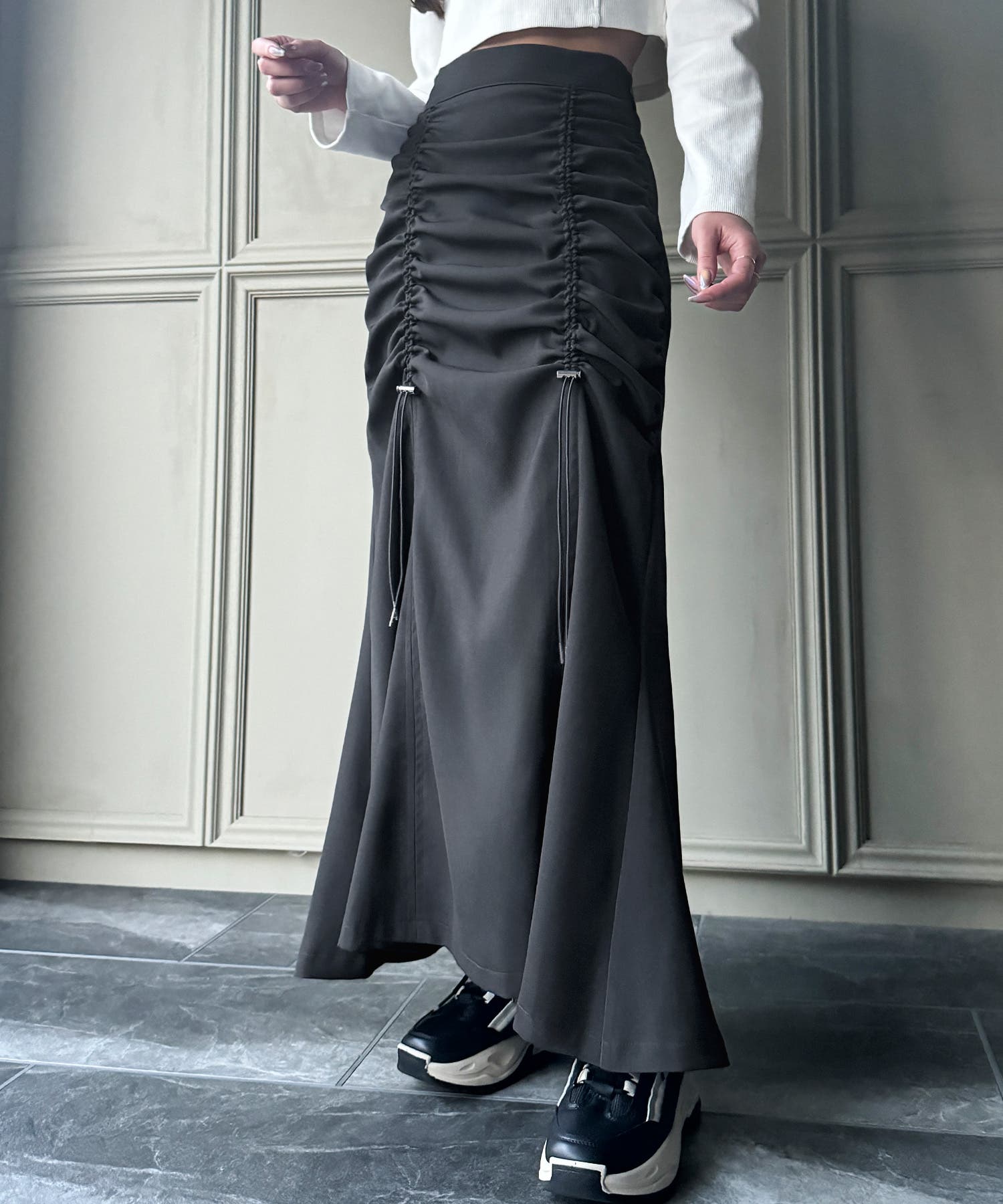 ドロストギャザースカート[品番：AMTW0011683]｜JUNOAH（ジュノア ）の