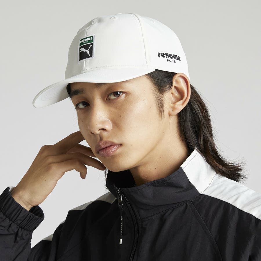 ゴルフ renoma ✖️PUMA コラボ ベージュ パーカー ニット帽 セット