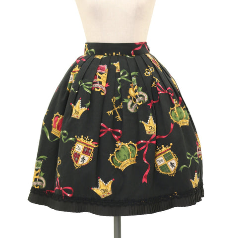 イノセントワールド 鳥かご柄スカート 黒 イノセントワールド 鳥かご柄