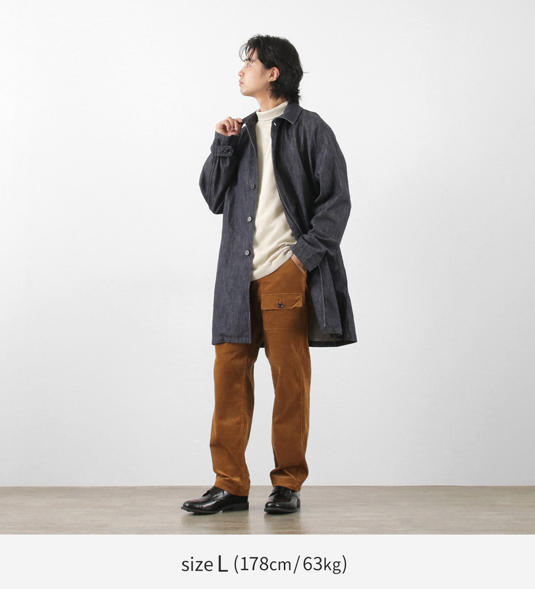 30％OFF】FOB FACTORY（FOBファクトリー） F2437 デニム バスク コート