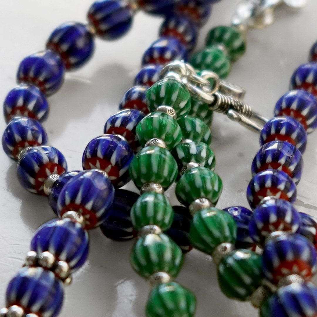 phaduA（パ・ドゥア） シェブロン グラス ビーズ ブレスレット