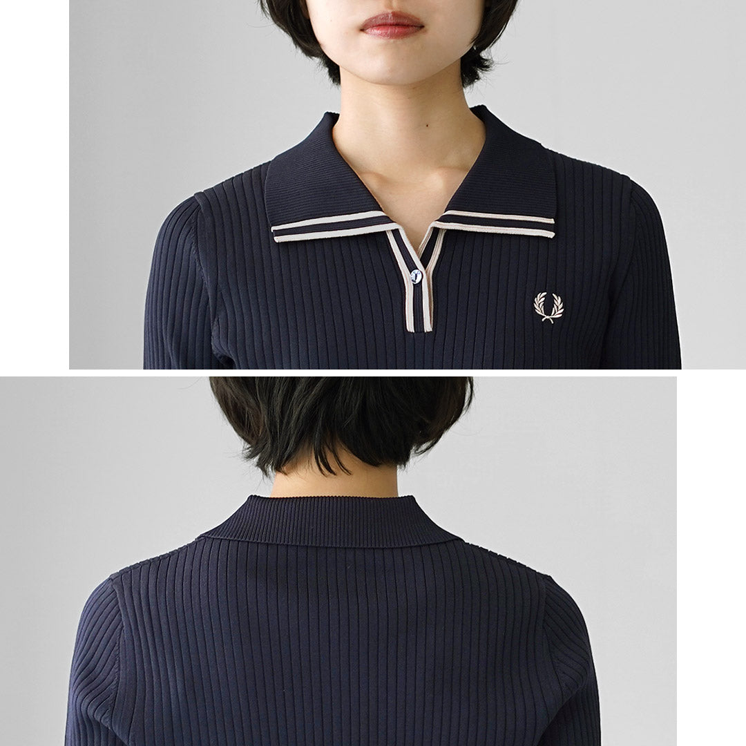 FRED PERRY（フレッドペリー）リブニット ポロシャツ / レディース