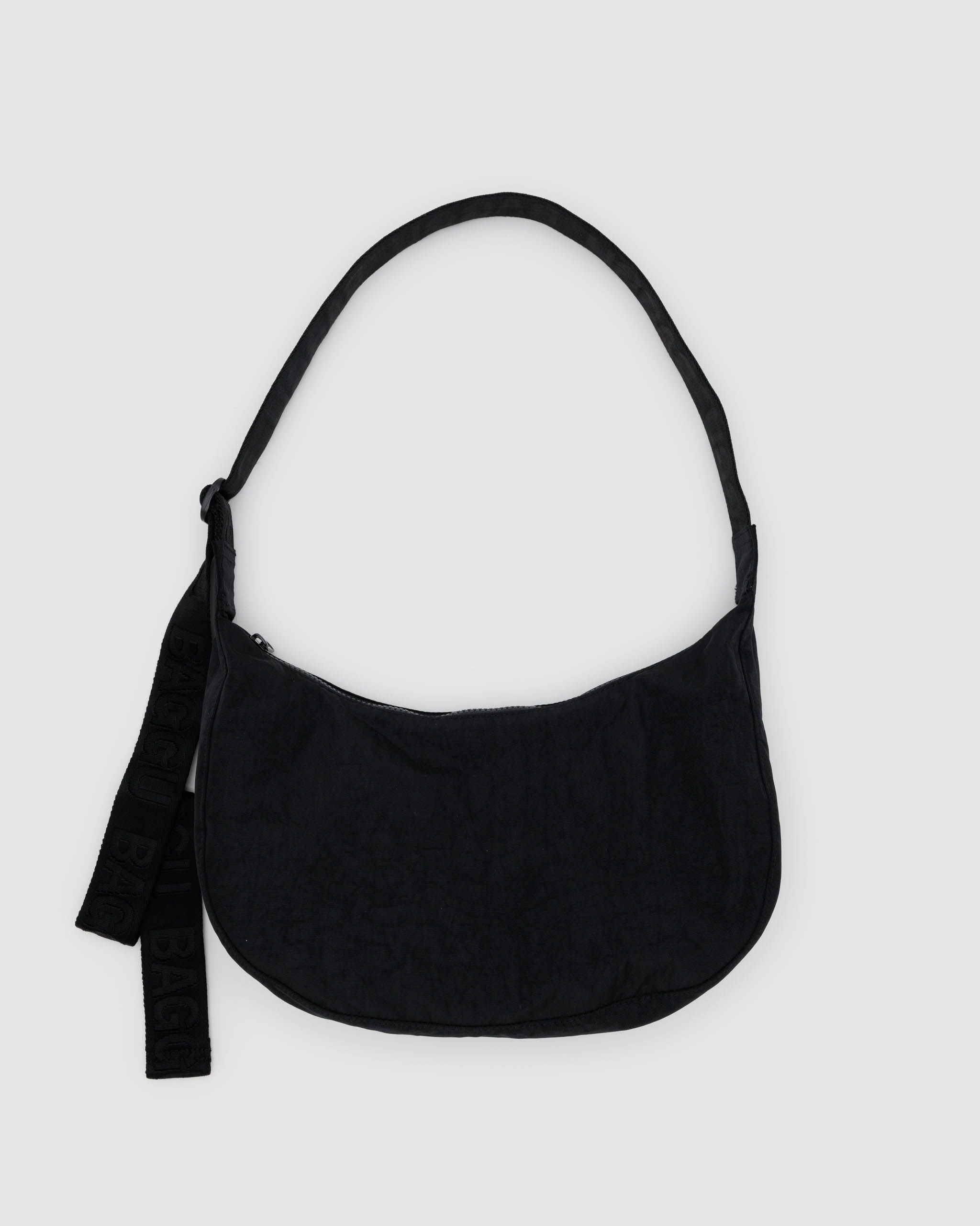 Medium Nylon Crescent Bag Black - Baggu