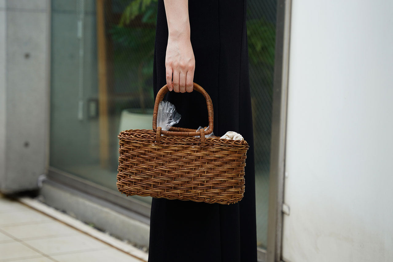 宮本工芸 あけび蔓 円筒くず入れ 大 - アメノイエ