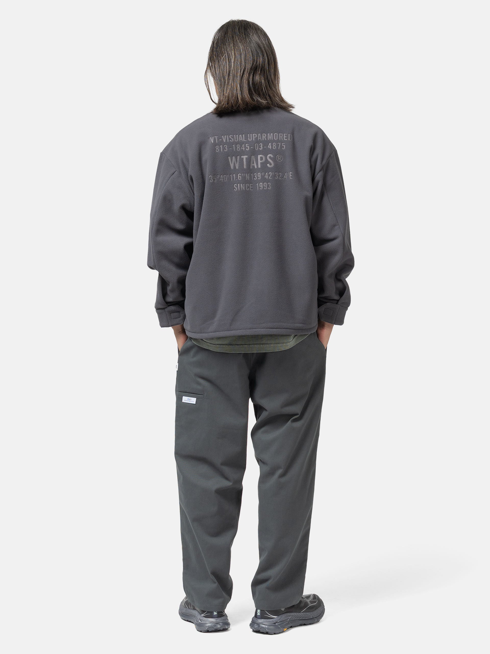 WTAPS OBJ / LS / POLY. Fleece Charcoal | HAVEN
