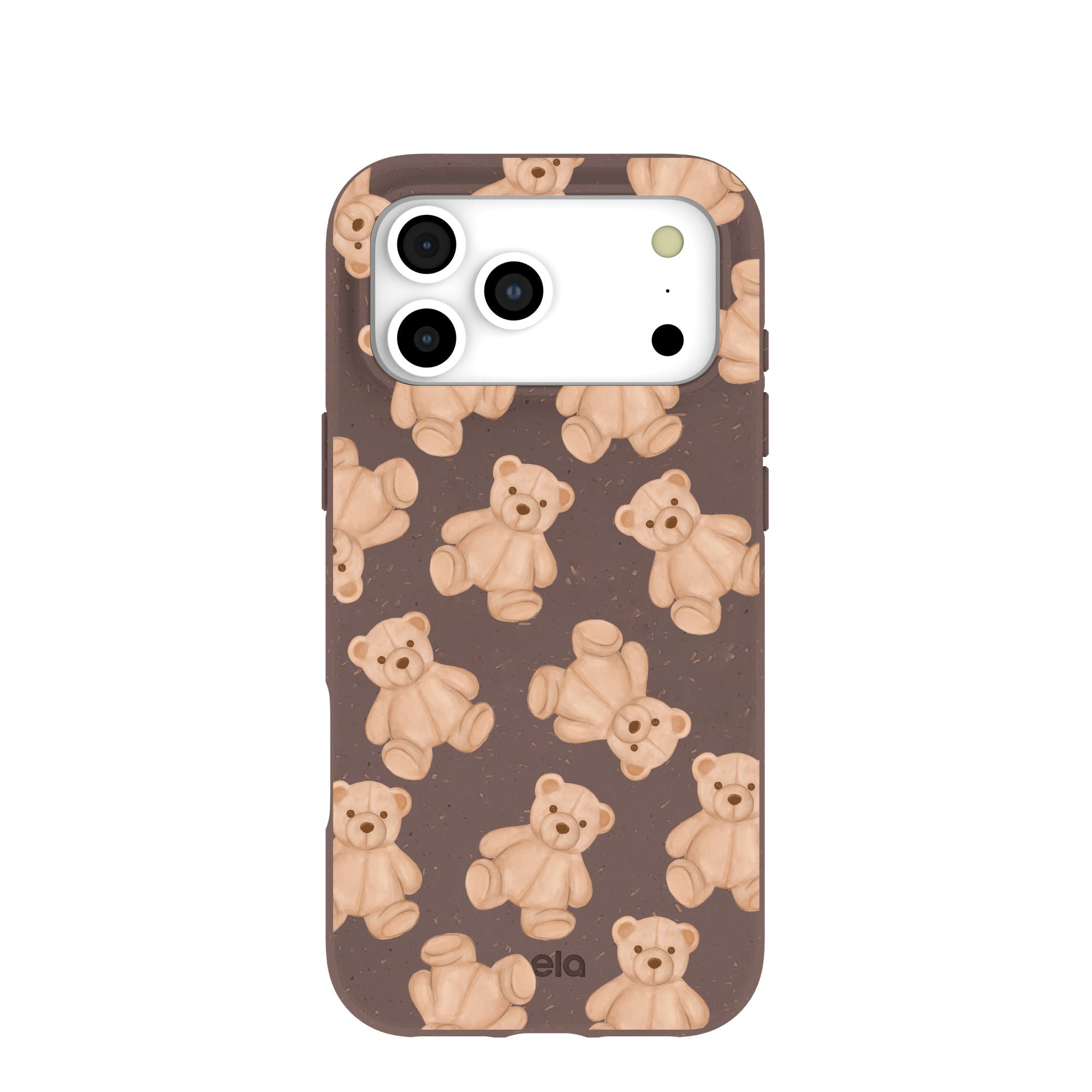 Chocolate Brown Teddy Love iPhone 17 Pro Max Case – Pela Case