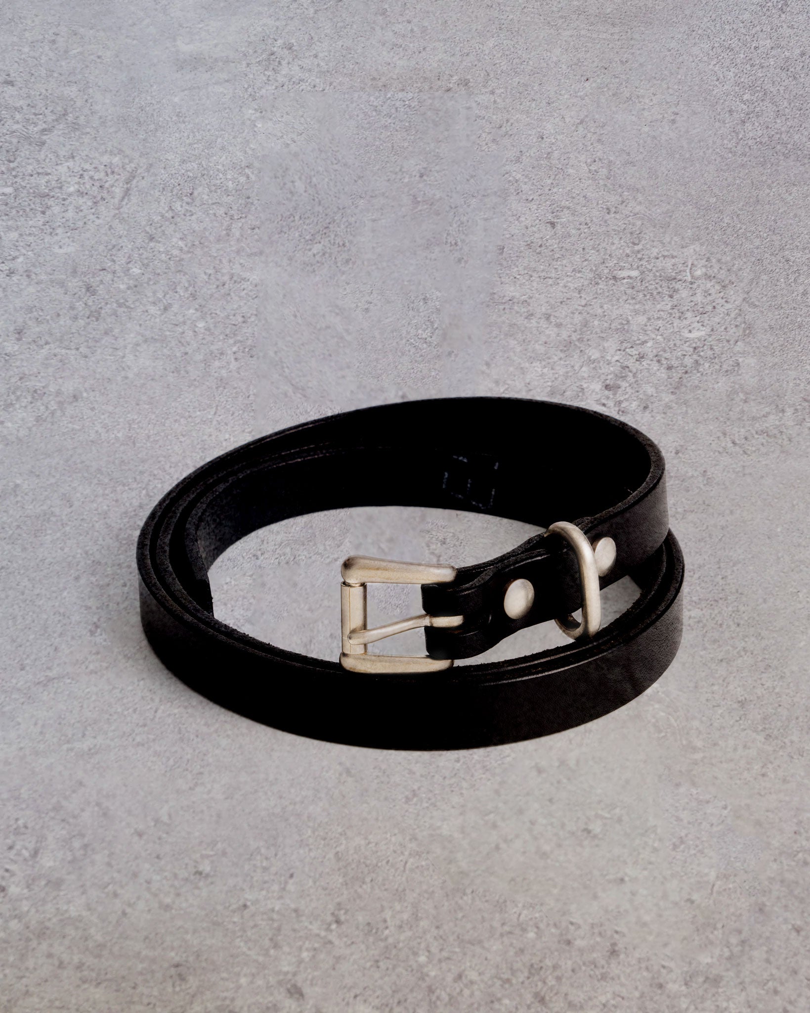 Yoko Sakamoto Standard Slim Belt, Black with Silver – Glasswing