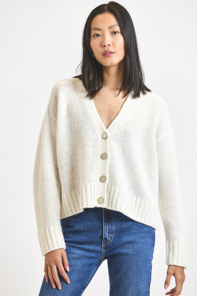 Lailah Oversized Cardigan - Ivory – Derek Lam