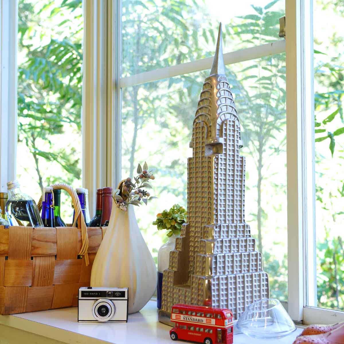 クライスラービル オブジェ 置物 インテリア 中古 摩天楼 シルバー