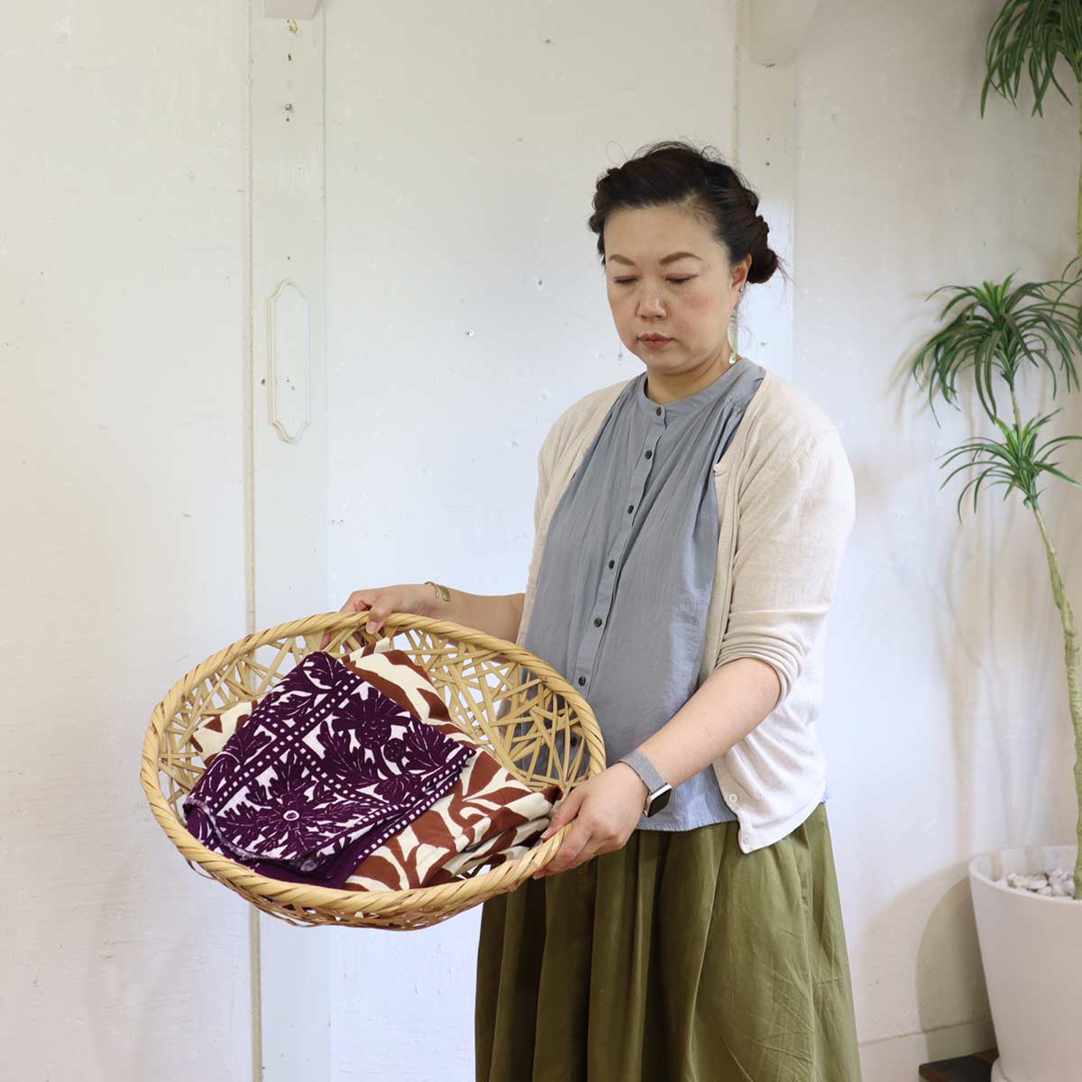 ババグーリ / babaghuri やたら編 竹 カゴ 大 ヨーガン・レール