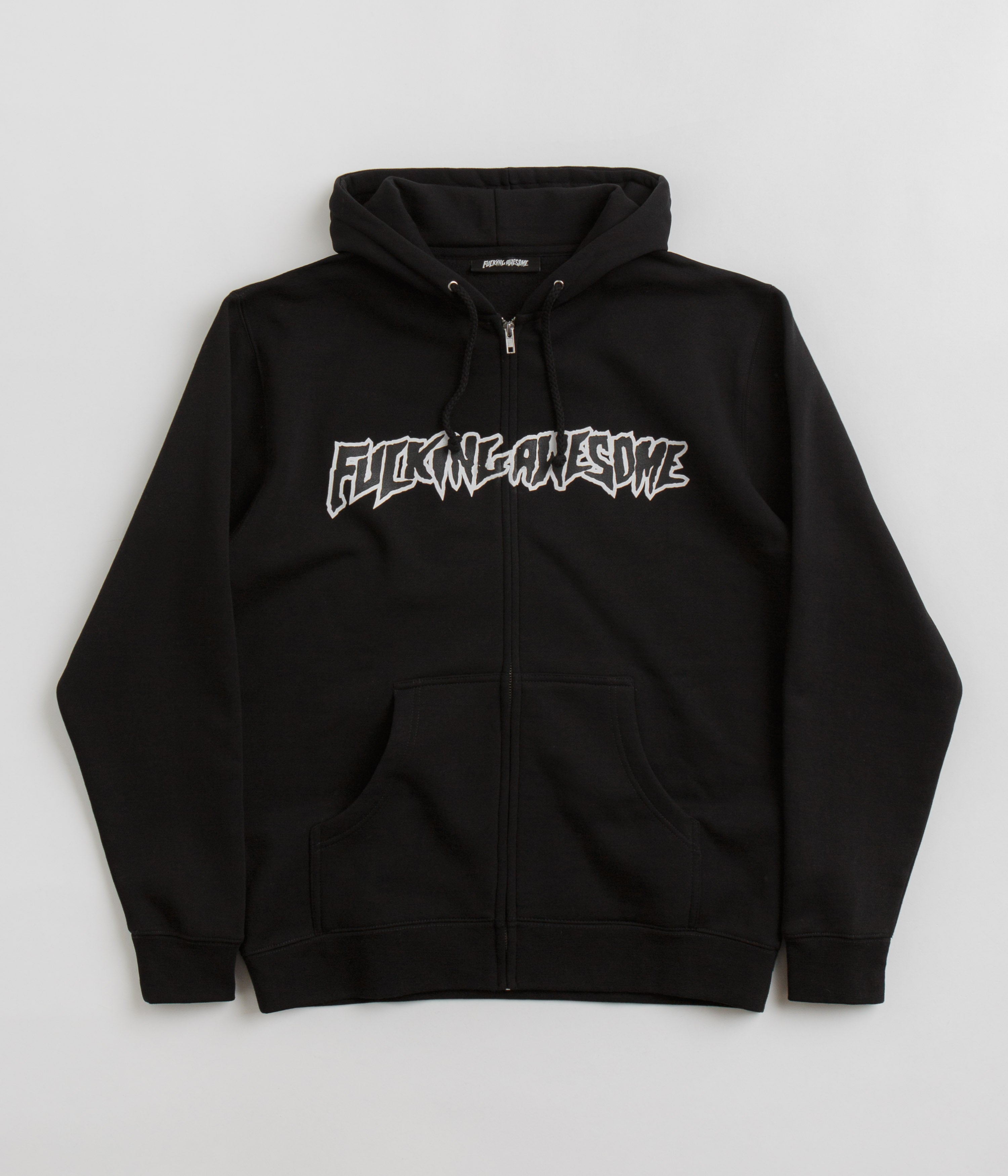 Fucking Awesome Stamp Logo Zip Hoodie - Black | Flatspot