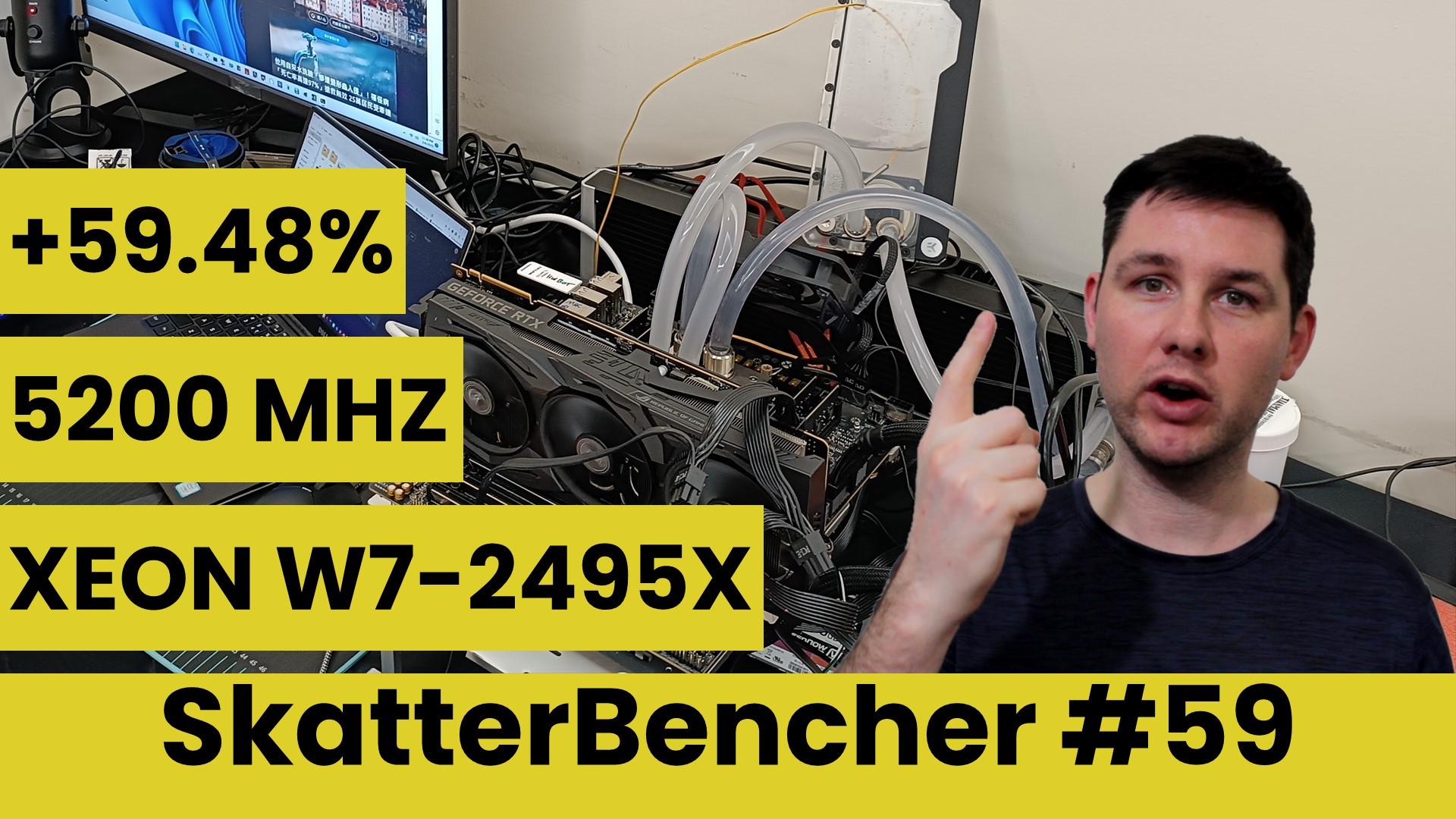 SkatterBencher #59: Intel Xeon w7-2495X Overclocked to 5200 MHz