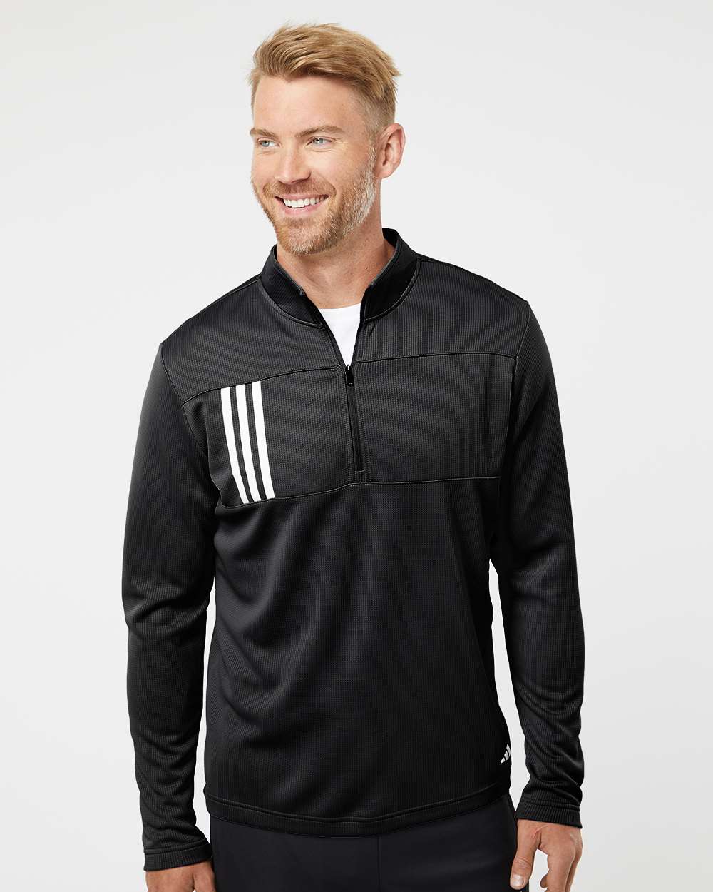 adidas A482 Men's Double-Knit 1/4-Zip Pullover | S&S