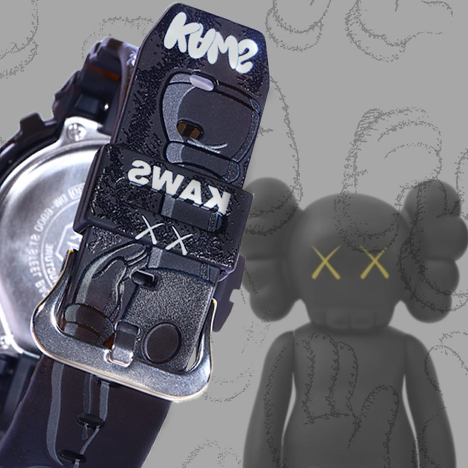 Tough Matte Black KAWS Custom Design Digital G-Shock Watch *Tin