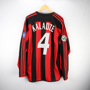 2003-04 Ac Milan #22 Kaka Match Worn Shirt Adidas XL