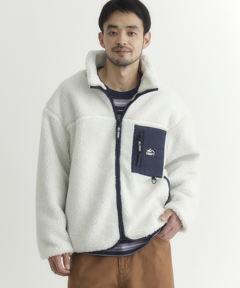 ボアフルジップスタンドネックブルゾン(WEB限定価格 2/23まで)(S