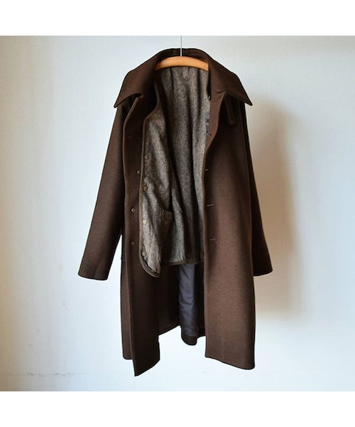 EEL（イール）の「【ニットウールのステンカラーコート！】EEL