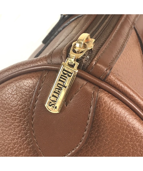 Burberrys ブラウンレザー ゴルフシューズバッグ チェック柄 【公式通販】