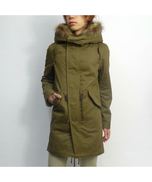 LOUNGE LIZARD（ラウンジリザード）の「硫化PEACH モッズコート