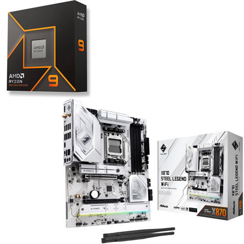 セット商品（AMD + ASRock） Ryzen 9 9950X + ASRock X870 Steel