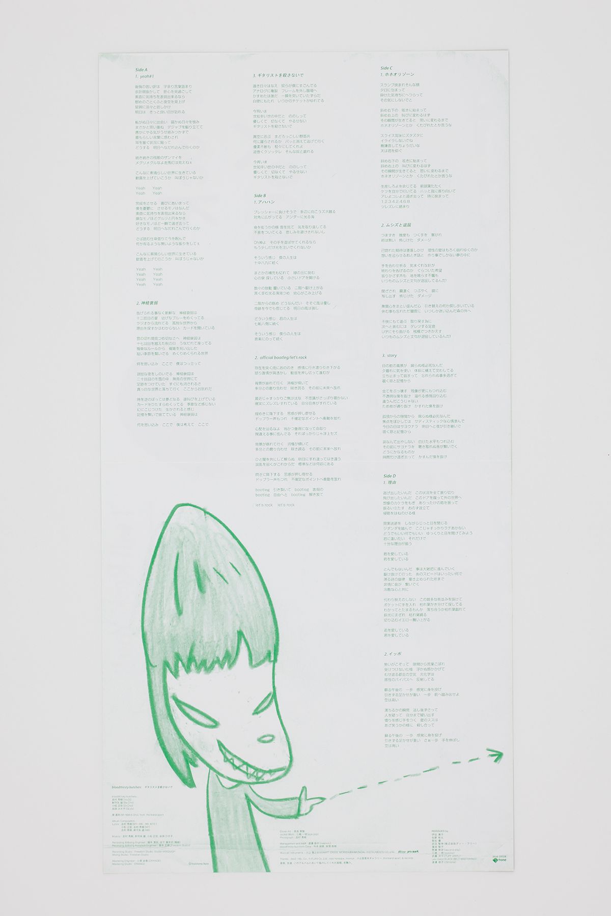 ギタリストを殺さないで（bloodthirsty butchers）［LP］ | YOSHITOMO