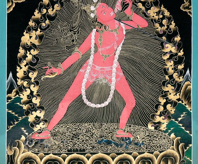 送料無料 50%OFF】ネパール チベット仏教芸術 ヴァジュラヨーギニーの