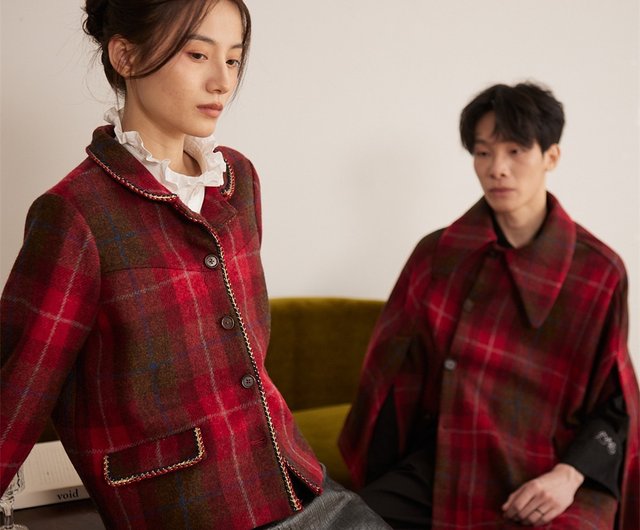 レッドチェック 2色 自分用に新年クリスマス レッドチェック柄シャネル