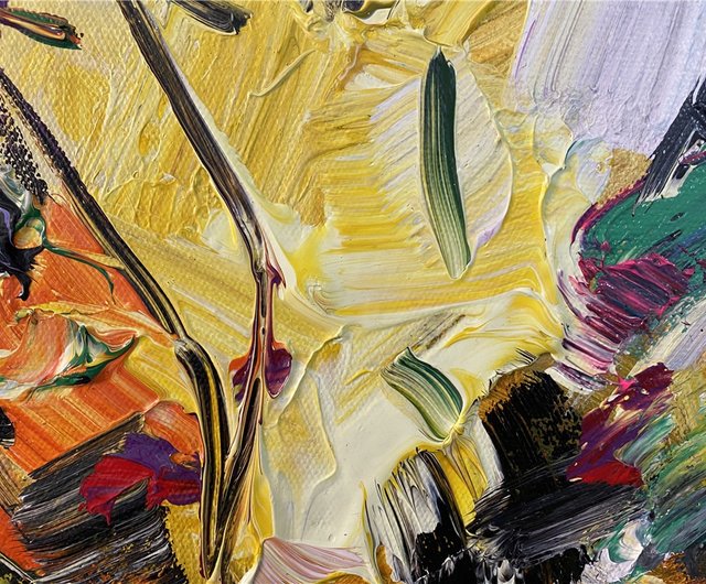 送料無料 20%OFF】Qiuyun 手描き油絵/抽象画/オリジナルグッズ/装飾画