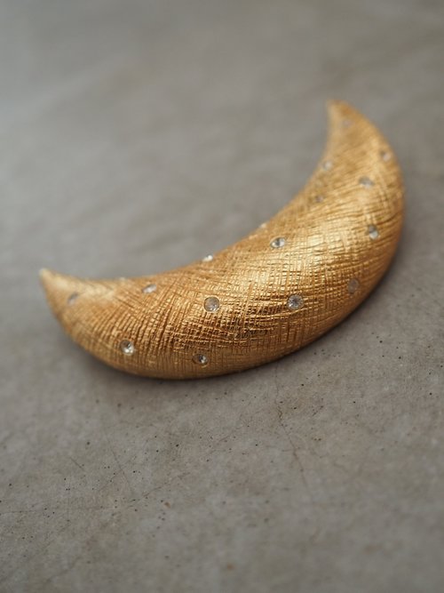 CHRISTIAN DIOR ディオール MOON 月ブローチ ゴールド ヴィンテージ