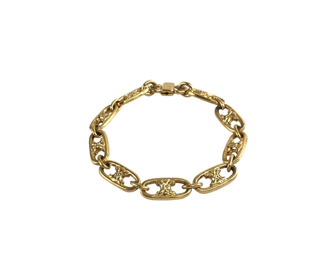 日本直送 名牌中古包 】CELINE セリーヌ ブレスレット ゴールド