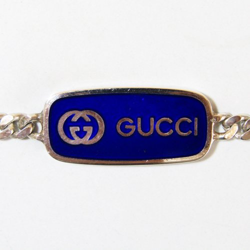 OLD GUCCI オールドグッチ ヴィンテージ シルバー925 ブルーエナメル