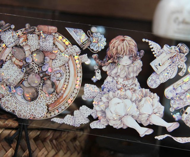 12%OFF】レースシリーズ PET素材 マスキングテープ 貝殻光沢 10m巻