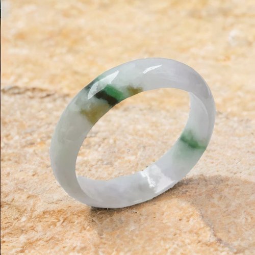 三彩翡翠バングル | 14号 | 天然ミャンマー産翡翠A貨 | ギフト